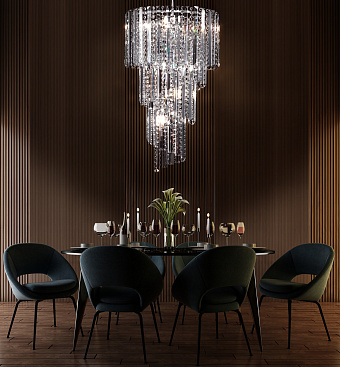 Люстра каскадная Maytoni Louis RC002PL-12CH 40Вт 12 лампочек E14