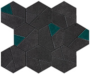 Керамическая мозаика Atlas Concord Италия Boost AN7A Tarmac Mosaico Hex Jade 25х28,5см 0,428кв.м.
