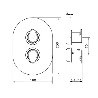 Смеситель для душа Cisal LineaViva LV01810040 чёрный (матовый)