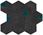 Керамическая мозаика Atlas Concord Италия Boost AN7A Tarmac Mosaico Hex Jade 25х28,5см 0,428кв.м.
