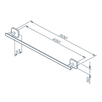 Полотенцедержатель AM-PM Gem A90346422 чёрный 50см