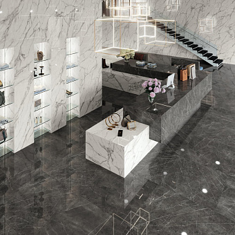 Неполированный керамогранит Atlas Concord Италия Marvel ASCJ Grey Stone Nat 75х75см 1,125кв.м.