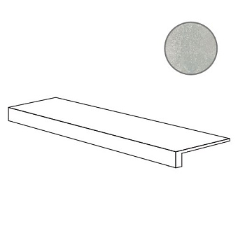 Плитка для ступеней ABK Ghost PF60004791 Gradino Top Sage Ret 120х32см 0,384кв.м. матовая