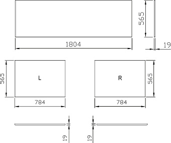 Экран для ванны RAVAK CITY X000001059 186см