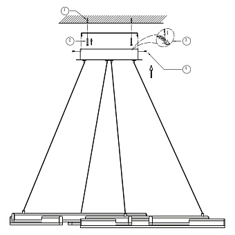 Светильник подвесной Maytoni Line MOD016PL-L75MG4K 75Вт LED