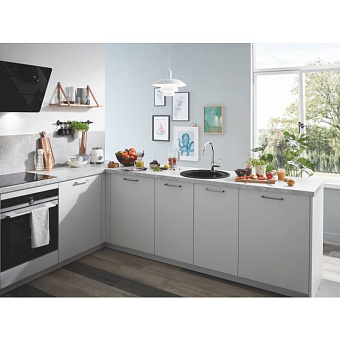Мойка кухонная GROHE K200 31656AT0 51х51см серый гранит