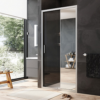 Душевая дверь AM-PM Gem Solo W90G-100-1-195MMir 195х100см стекло зеркальное