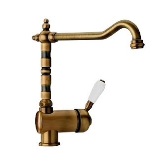 Смеситель для кухни Paini Duomo 64F3588ANTKM поворотный излив бронза