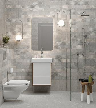 Настенная плитка KERAMA MARAZZI Борго 9048 серый светлый матовый 8,5х28,5см 1,26кв.м. матовая