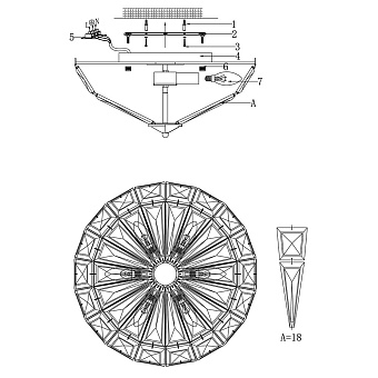 Светильник потолочный Maytoni Facet MOD094CL-06CH 60Вт E14