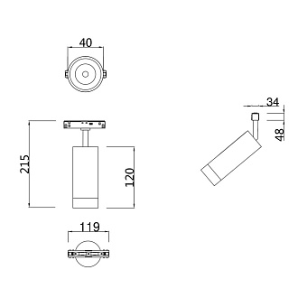Магнитный трековый светильник Maytoni Focus LED TR019-2-10W3K-W 13Вт LED белый