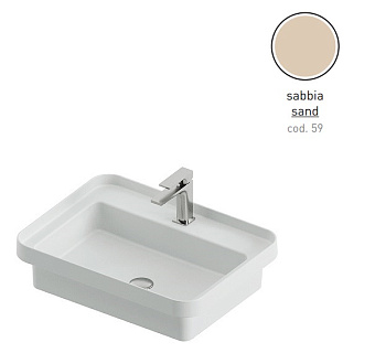 Раковина встраиваемая сверху ArtCeram Fuori Scala TFL034 59 00 60,5х45,5см
