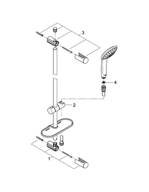Душевой гарнитур GROHE Euphoria 110 Mono 27266001 хром