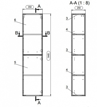 Пенал напольный CERSANIT MELAR B-SL-MEL 25х35х144см белый