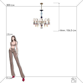 Светильник подвесной Loft It Grace 10203/10 Mult 400Вт E14
