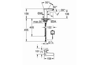 Смеситель для раковины GROHE Eurosmart 23975003 хром