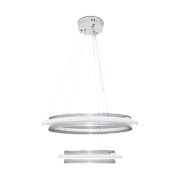 Светильник подвесной Eurosvet Imperio 90241/2 белый/ серебро Smart 87Вт LED