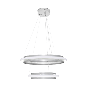 Светильник подвесной Eurosvet Imperio 90241/2 белый/ серебро Smart 87Вт LED