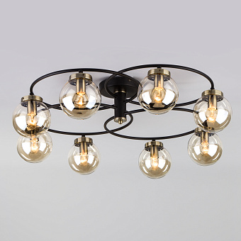 Люстра потолочная Eurosvet Link 70104/8 черный 60Вт 8 лампочек E14