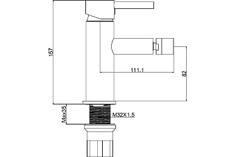 Смеситель для биде Maxonor PL5087 хром