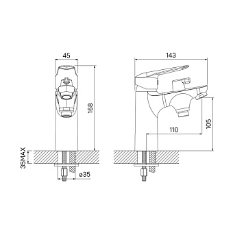 Смеситель для ванны IDDIS Torr TORSB10i07 хром