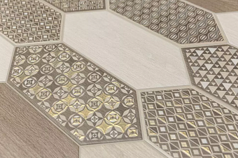 Вставка KERAMA MARAZZI Монтиш TOB003 Бежевый/Коричневый 9,8х9,8см 0,01кв.м.