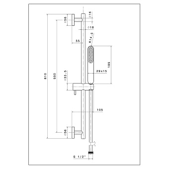 Душевой гарнитур KERAMA MARAZZI Ole 69456KM.M0.071 золотой атласный