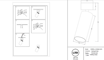 Светильник потолочный Maytoni FOCUS LED C055CL-L12W4K-W-D-W 12Вт LED