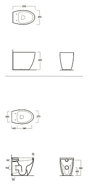 Чаша напольная SIMAS LFT20 bi с ободком