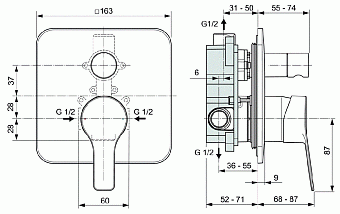 Смеситель для ванны IDEAL STANDARD ENTELLA A6949AA хром