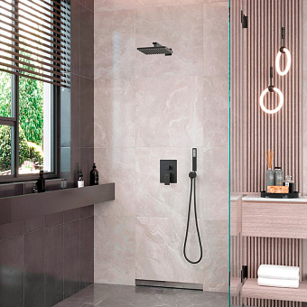 Душевая система BERGES VENTAS 2S BLACK 73002 чёрный матовый