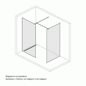 Душевая перегородка Walk In, матовый белый, 100x195, Slide, IDDIS, SLI8WS0i23