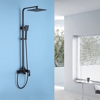 Душевая система Abber Wasserfall AF8616B чёрный матовый