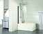 Стеклянная шторка на ванну Azario Merrit AZ-NF6211 800 BLACK 140х80см