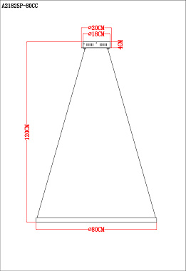 Светильник подвесной Arte Lamp ORIONE A2182SP-80CC 80Вт LED