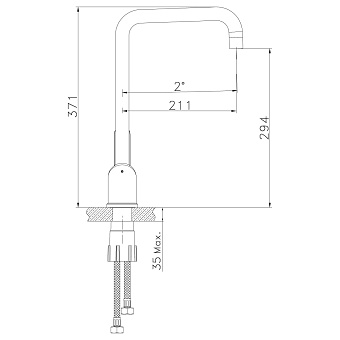 Смеситель для кухни LEMARK Expert LM5073S поворотный излив матовый