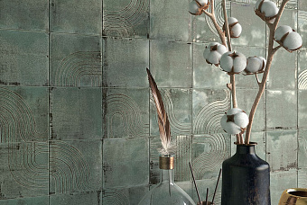 Декор WOW ENSO 120845 Green 12,5х12,5см 0,556кв.м.