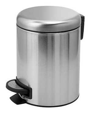 Мусорное ведро Gedy Potty 3209(38) хром матовый 3л с педалью
