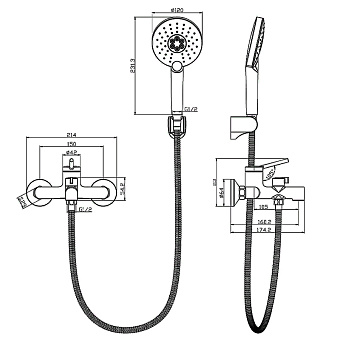 Смеситель для ванны LEMARK Minima LM3814C хром