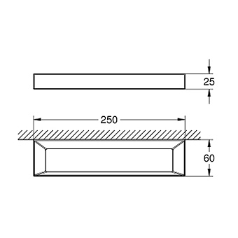 Полотенцедержатель GROHE Selection Cube 40766000 хром 25см
