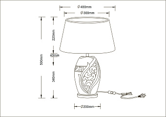 Настольная лампа Arte Lamp RUBY A4064LT-1BR 40Вт E27