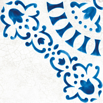 Матовый керамогранит WOW Blanc Et Bleu 108788 Antique Decor 18,5х18,5см 0,413кв.м.
