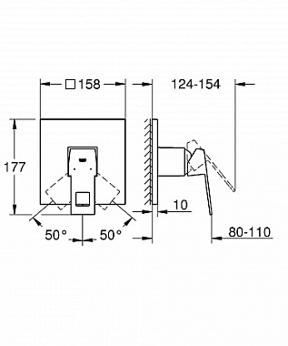 Смеситель для душа GROHE Eurocube 24061000 хром
