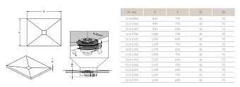 Душевой трап RADAWAY 5DK1108/5K01 109х79см горизонтальный сток