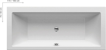 Ванна акриловая RAVAK FORMY 1 C881000000 180х80см встраиваемая