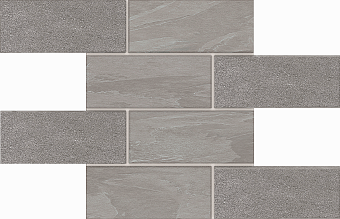 Керамическая мозаика ESTIMA Terra Mosaic/LN02_NS/TE02_NS/28,6x35/BricksBig Gray 28,6х35см 1,001кв.м.