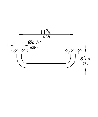 Поручень для ванной GROHE Essentials 40421DA1 8,8см медь