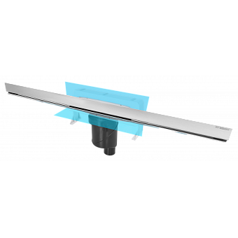 Щелевой душевой трап BERGES WALL 091057 1000 100,5х12,1см вертикальный сток