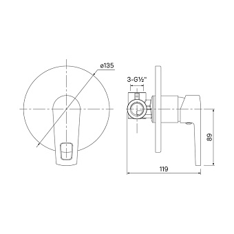 Смеситель для ванны IDDIS Runo RUNSB00i66 хром