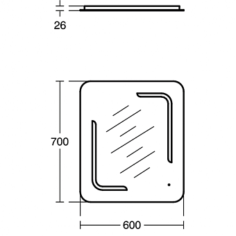 Косметическое зеркало IDEAL STANDARD MIRROR&LIGHT T3350BH 70х60см нейтральный с подсветкой